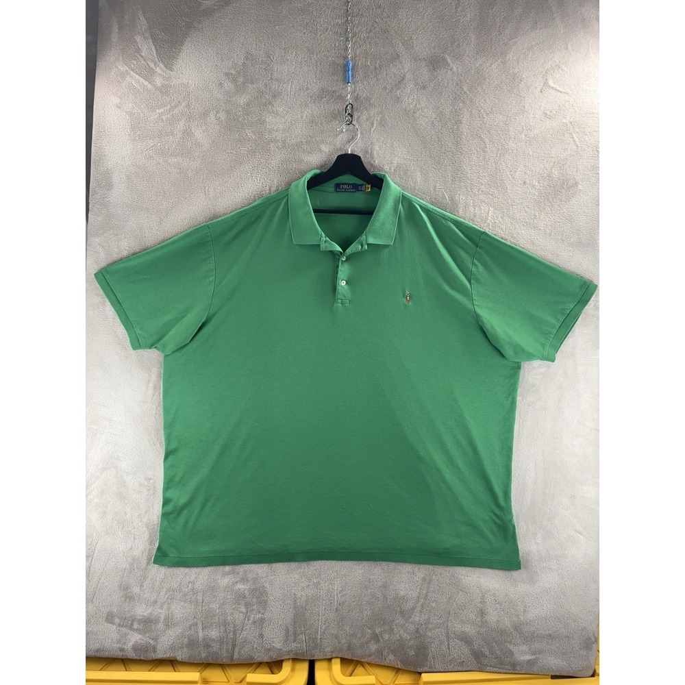 Polo Ralph Lauren Polo Shirt Mens Size 4XL Green Big Tall Pony Logo Preppy